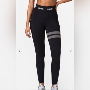 Stronger Black Mid Waist Hero Leggings - Size Small